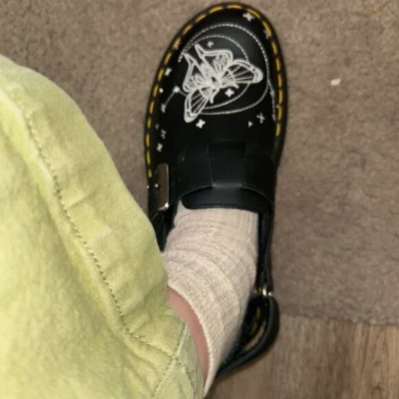 Dr. Martens JORGE II CELESTIAL MOTH EMBROIDERED MULES MSRP$210 Chic & Grunge - Picture 2 of 16